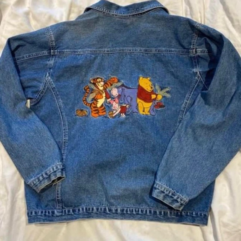 Vintage Disney Jean Jacket with Winnie the Pooh and Friends